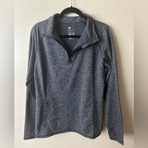 Target All In Motion 1/4 Zip Mock Neck Blue Pullover Athletic Sweatshirt Size XL